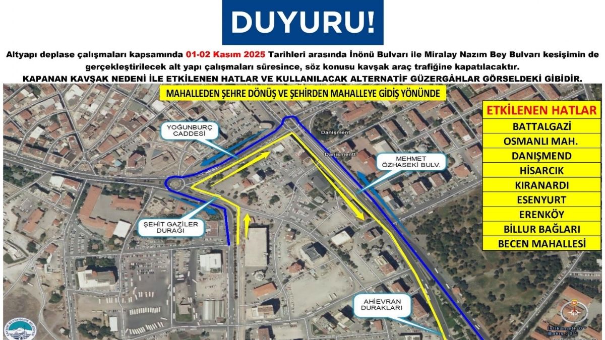 Kayseri Yol Yapım Otobüs Güzergahları (2)