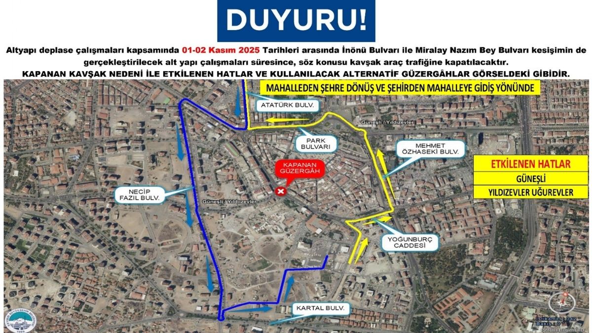 Kayseri Yol Yapım Otobüs Güzergahları (3)