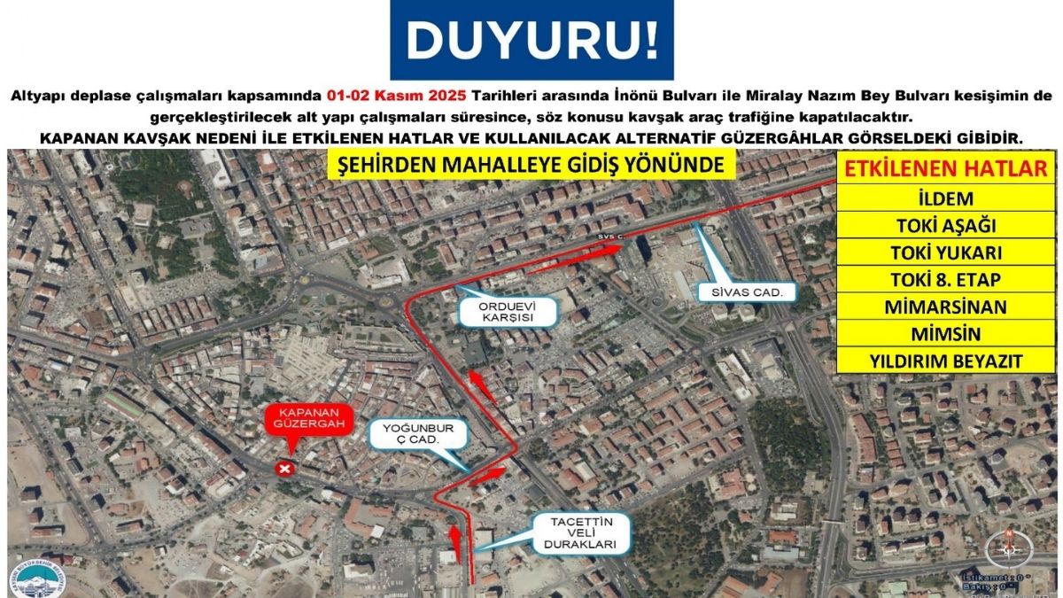 Kayseri Yol Yapım Otobüs Güzergahları (5)