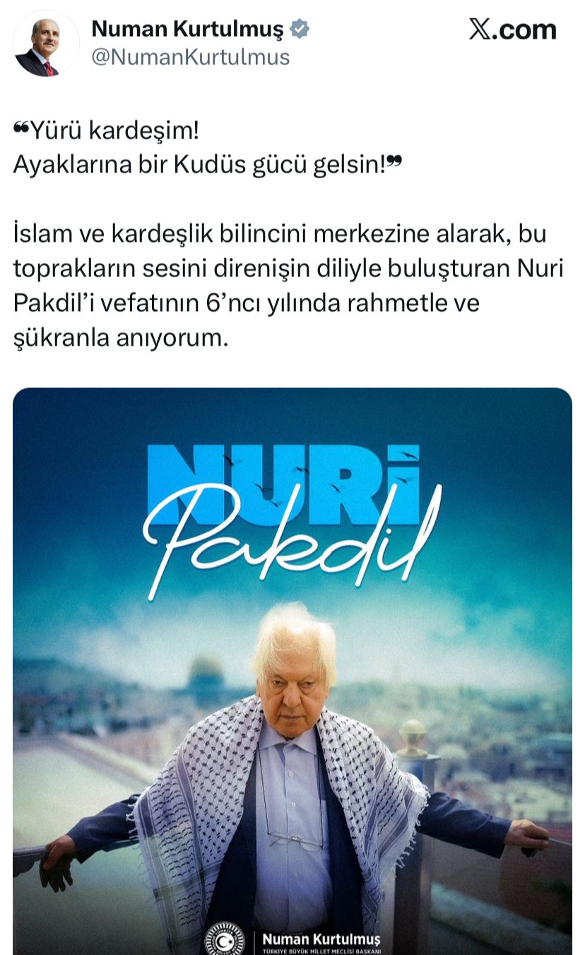 Numan Kurtulmuş, Atatürk’e 'Firavun' Benzetmesi Yapan Nuri Pakdil’i Andı-1