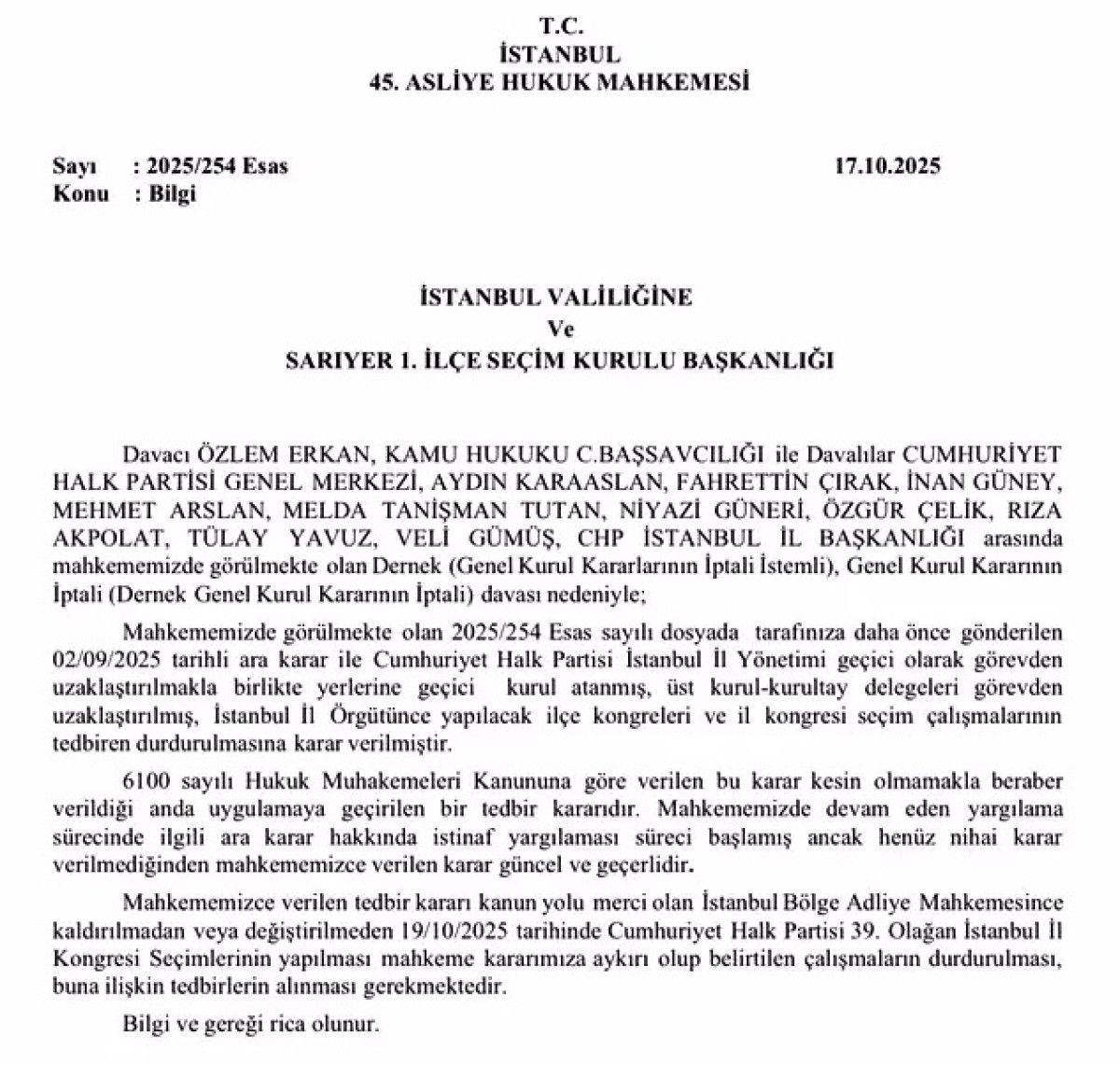 Ysk Chp’nin İstanbul İl Kongresi Için Olağanüstü Toplanıyor (2)