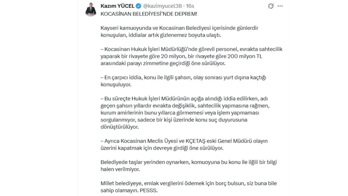 200 Milyonluk Zimmete Geçirme Iddiasına Açıklama 2