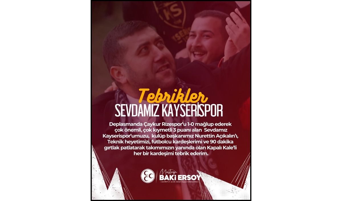 Baki Ersoy Tebrik