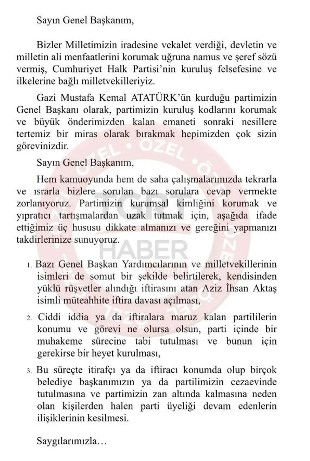 Chp’de Yolsuzluk Bildirisini Imzalayan Isimler Belli Oldu (1)