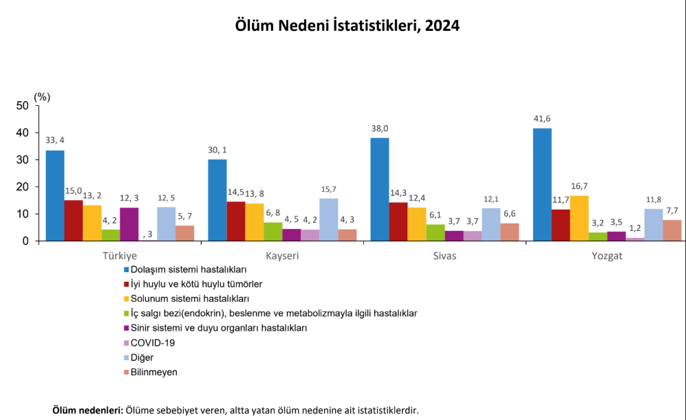 kayseri ölüm nedenleri