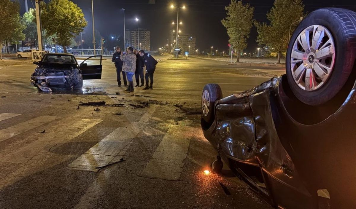 Kayseri’de Otomobil Takla Attı 2 Yaralı (2)