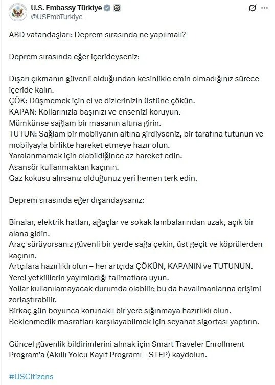 Amerika Türkiye Deprem Uyarısı (4)