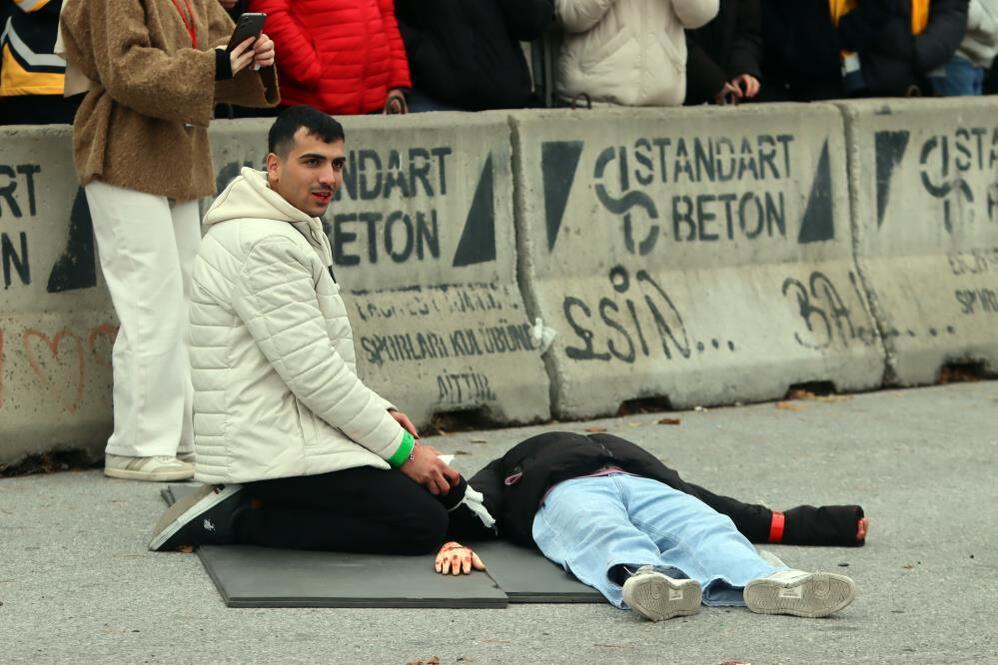 otobüs kazası tatbikatı