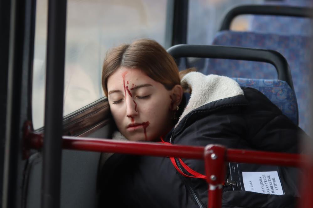 otobüs kazası tatbikati