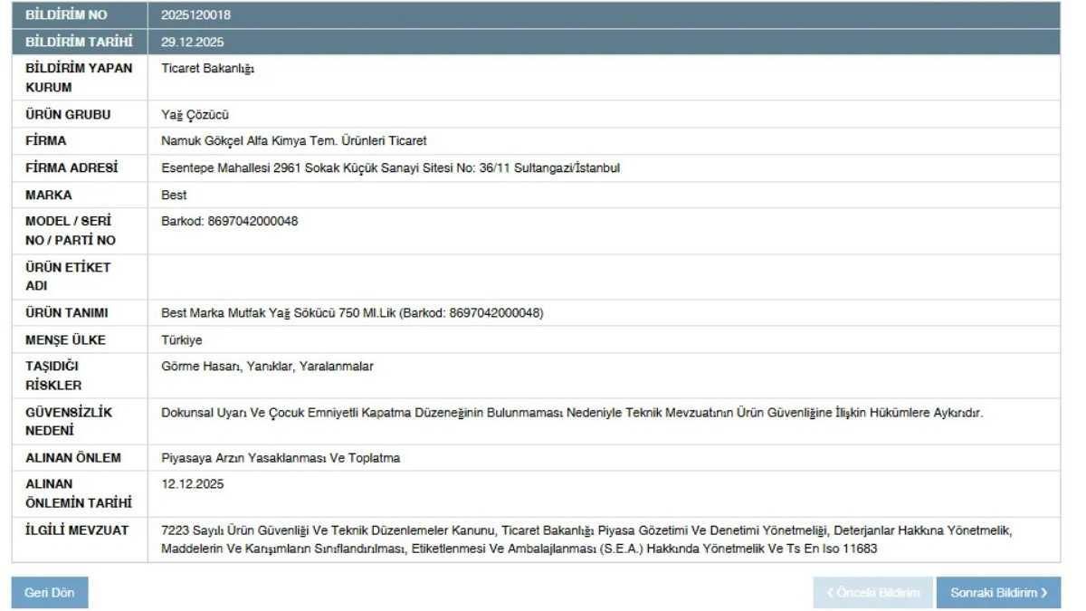 Bakanlık Harekete Geçti Bu Temizlik Ürünü Toplatılıyor (2)