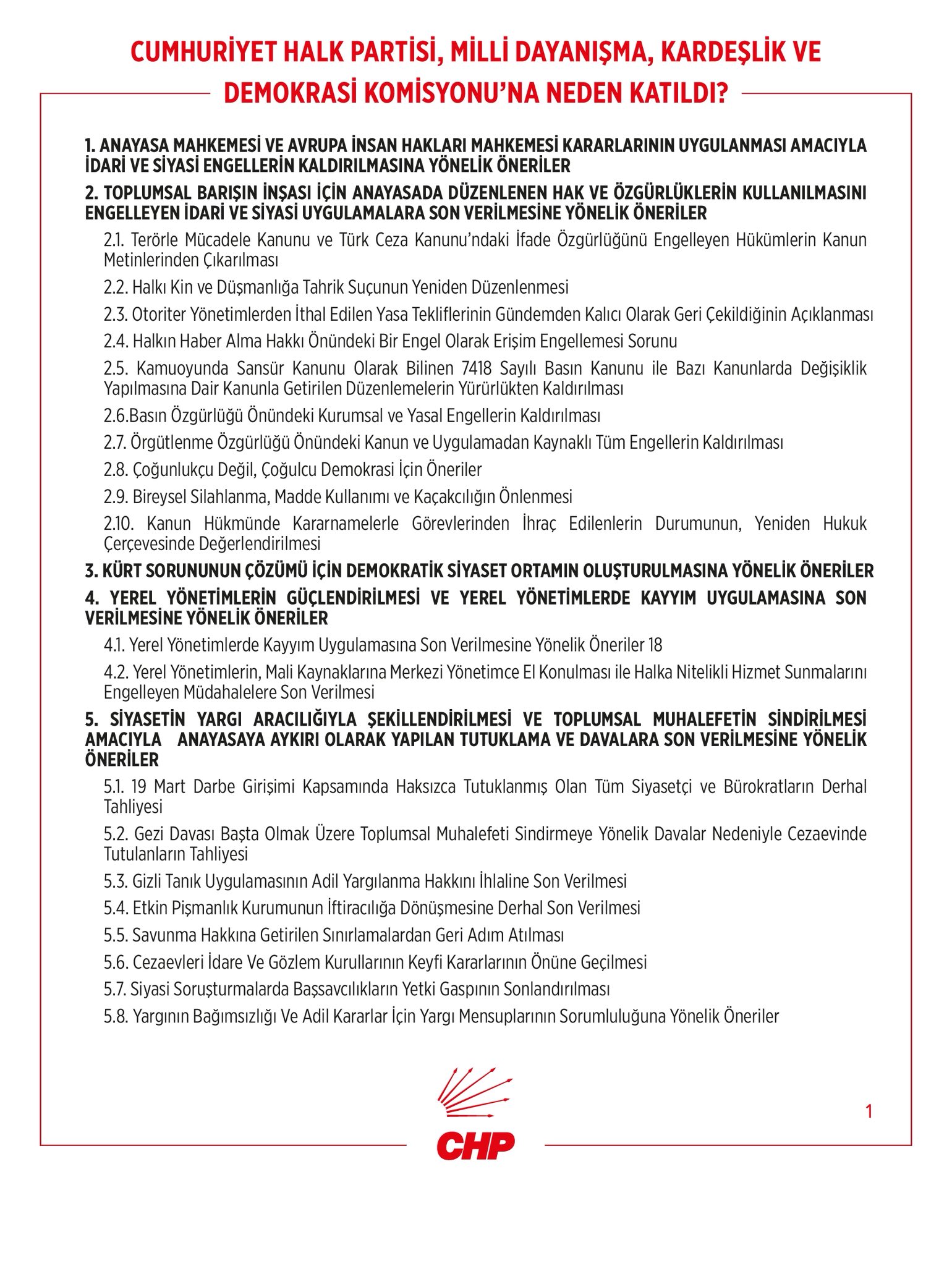 Chp Milli Dayanışma Komisyonu’na Neden Katıldı İşte 13 Maddelik Yol Haritası (5)