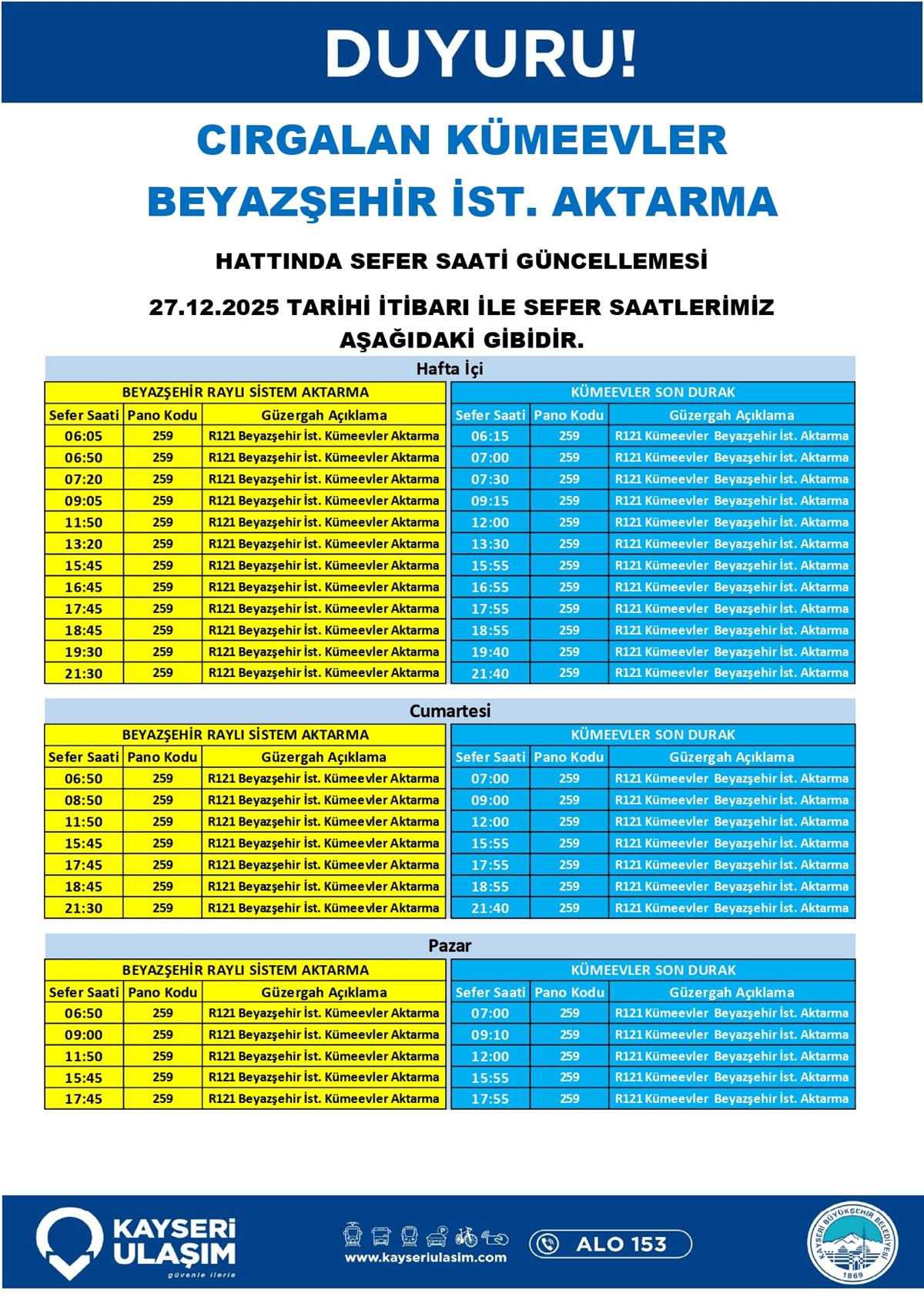 Kayseri’de Otobüs Seferleri Yenilendi! İşte Değişen Hatlar (10)