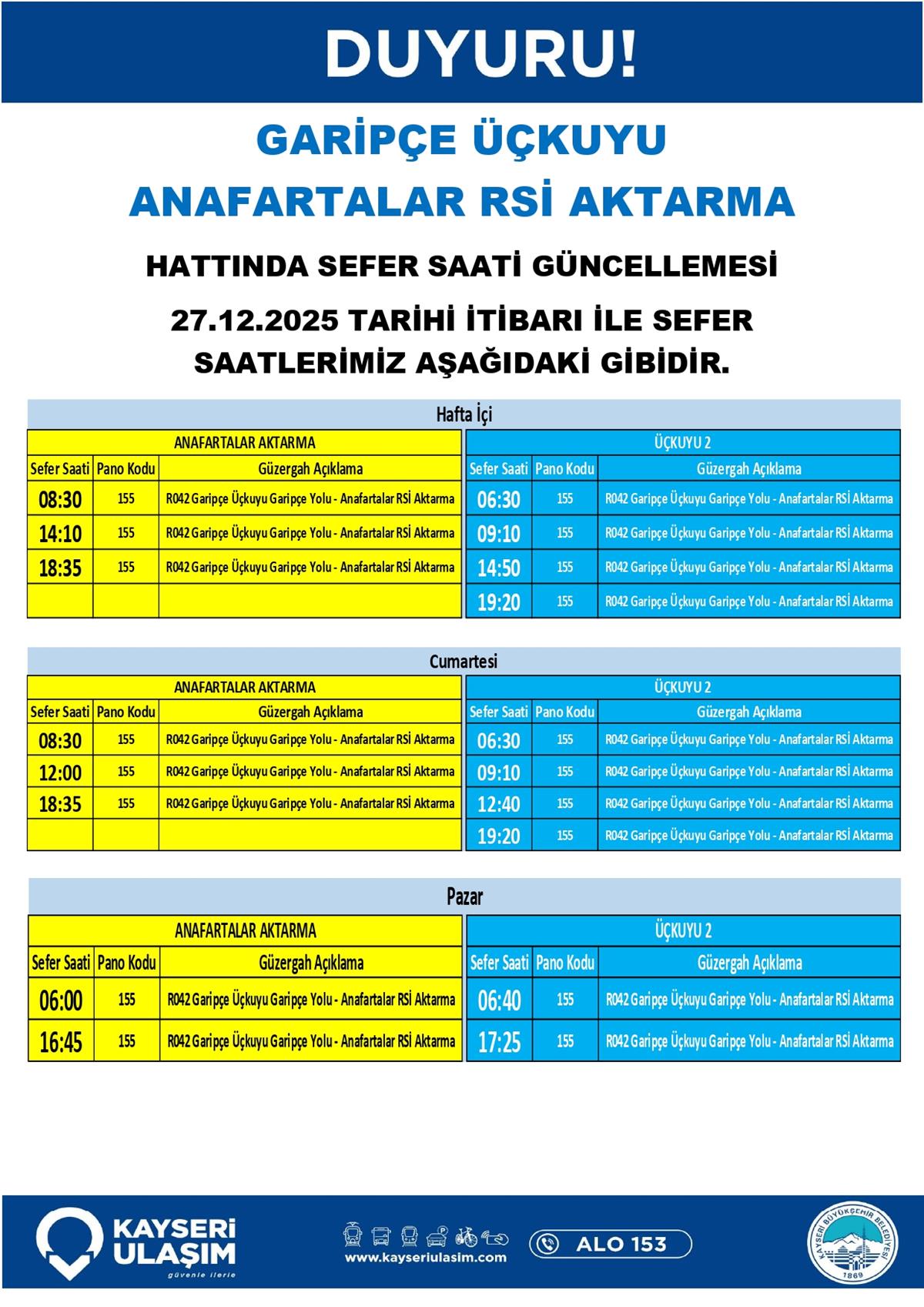 Kayseri’de Otobüs Seferleri Yenilendi! İşte Değişen Hatlar (3)