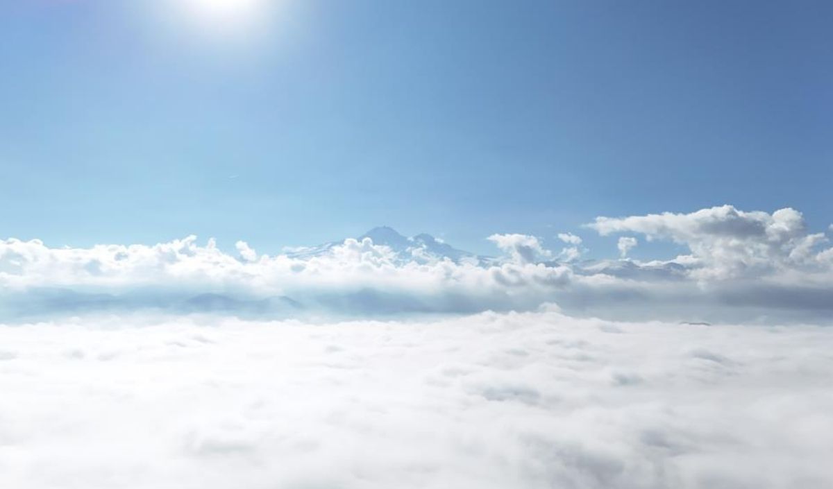 Kayseri’de Sis Bulutlarının Üzerinden Muhteşem Görüntüler (1)