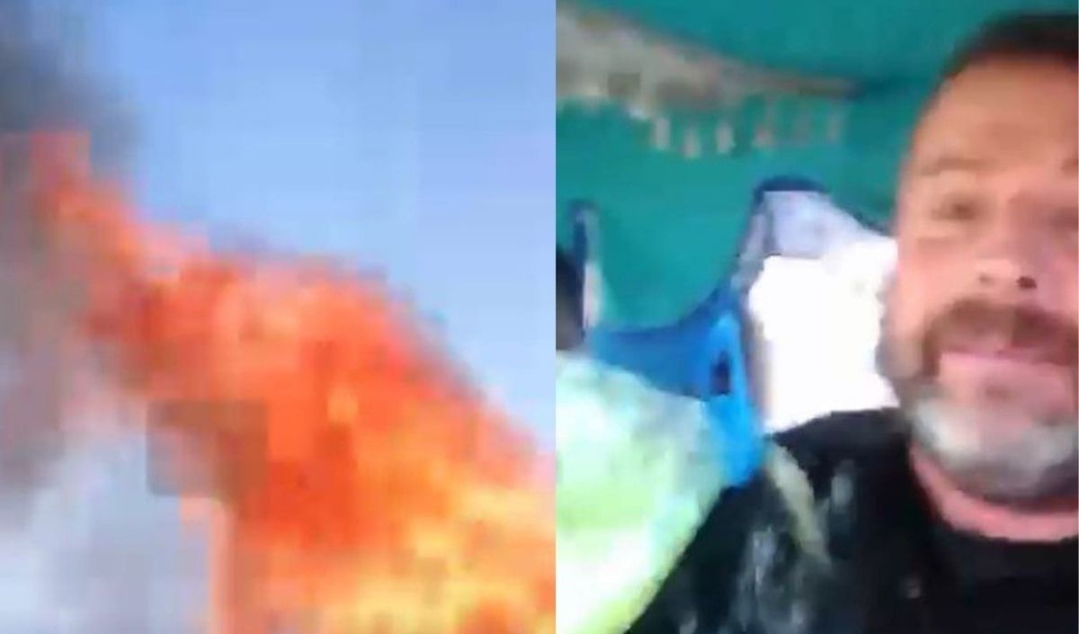 kendisini yakan adam