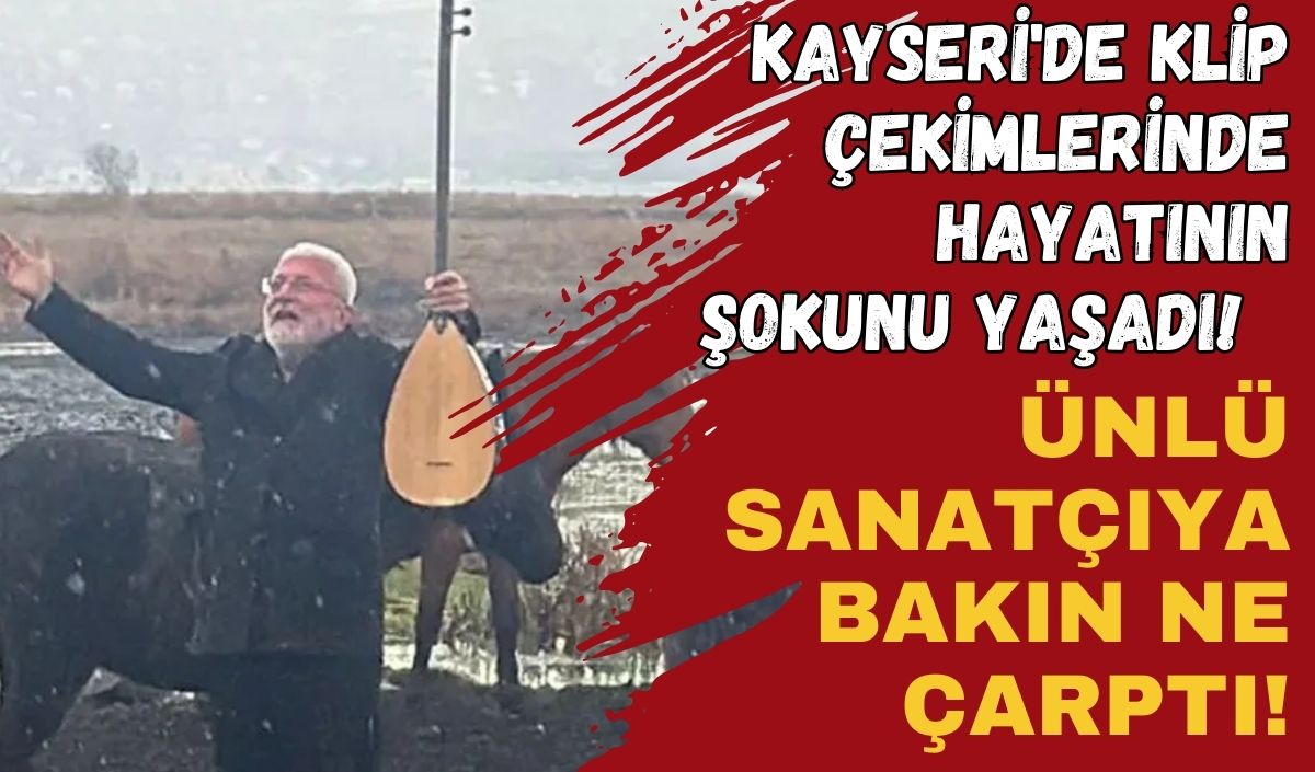 Kayseri’de klip çekimleri sırasında hayatının şokunu yaşadı! Ünlü sanatçıya at çarptı