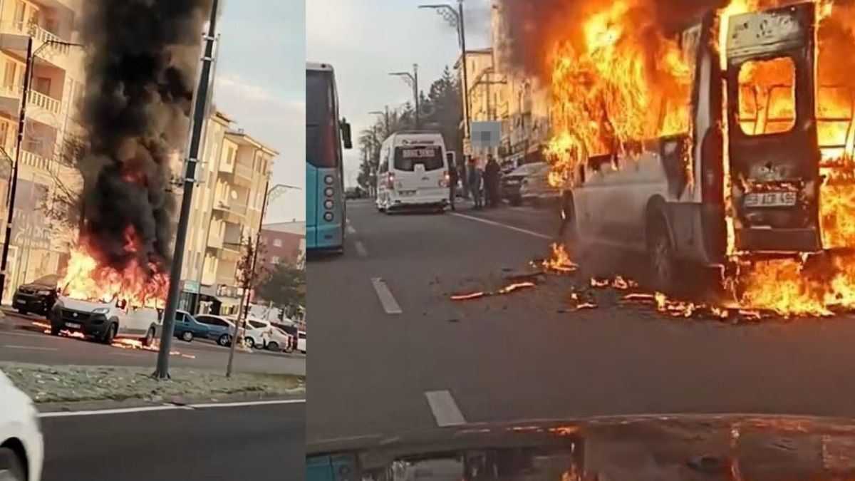 Okul Servisi Küle Döndü, Sürücüsü Çaresizce Izledi (5)