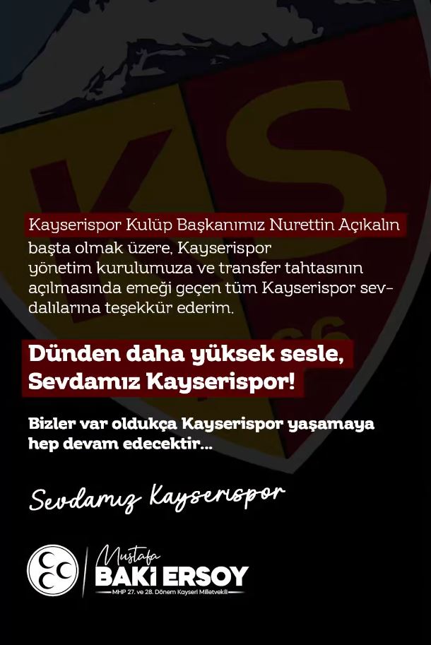 Açıkalın Teşekkür