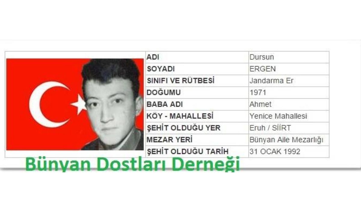 Bünyanlı Şehit Dursun Ergen (2)