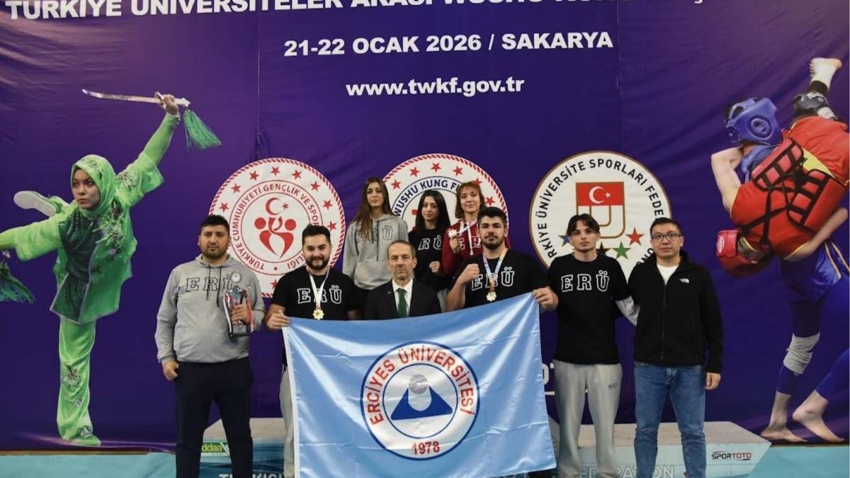 Erciyes Üniversitesi Üni̇li̇g Wushu Türkiye Şampiyonası’nda Türkiye Üçüncüsü Oldu!