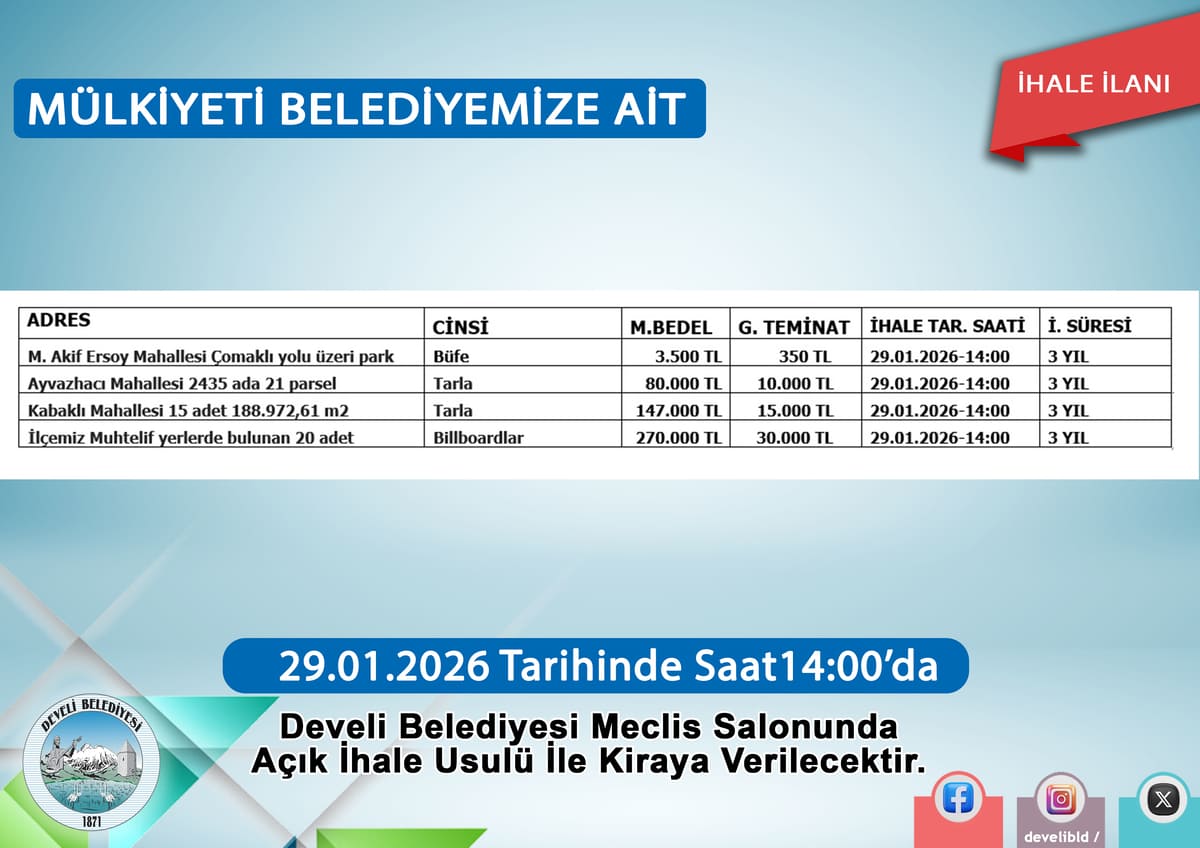 develi belediye