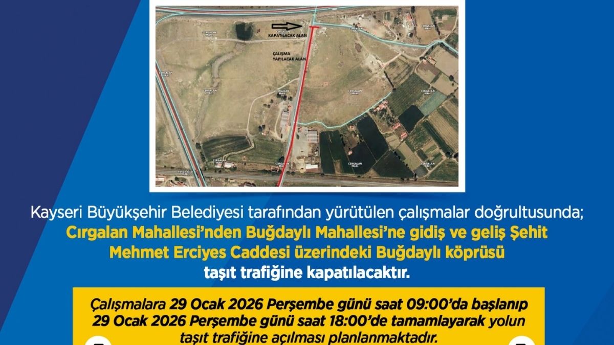 Kayseride Yollar Kapalı Olacak (3)