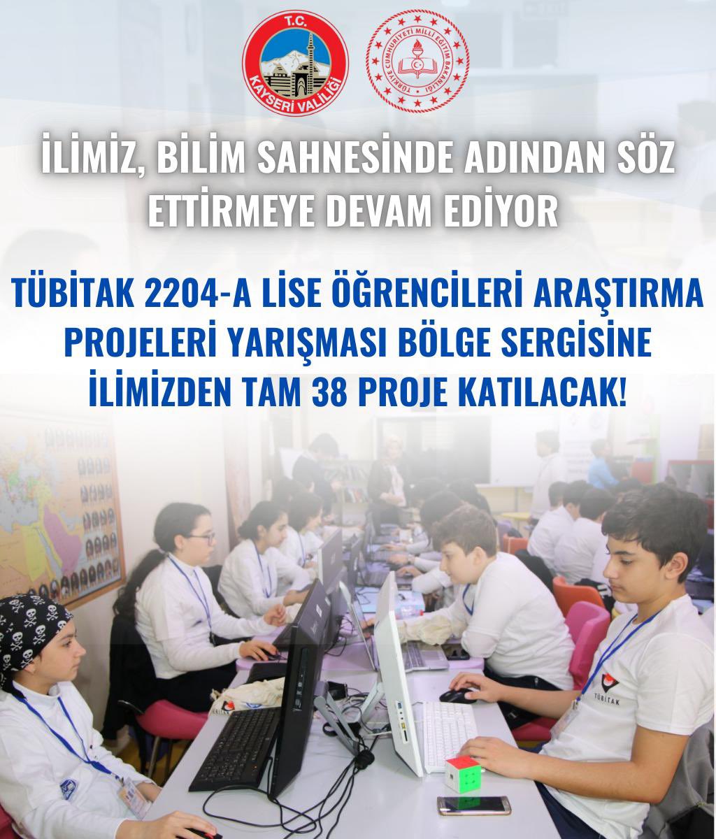 Kayseri’den 38 Proje Tübi̇tak 2204 A Bölge Finaline Katılacak (4)