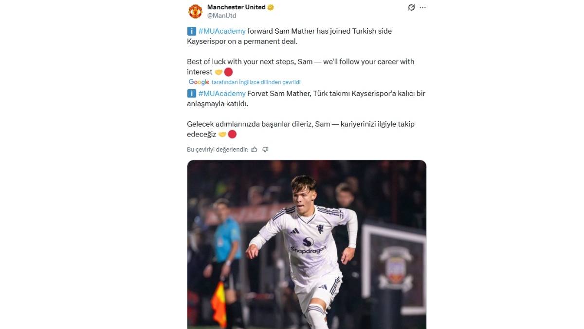 Manchester United'ın Kayserispor Paylaşımı (3)