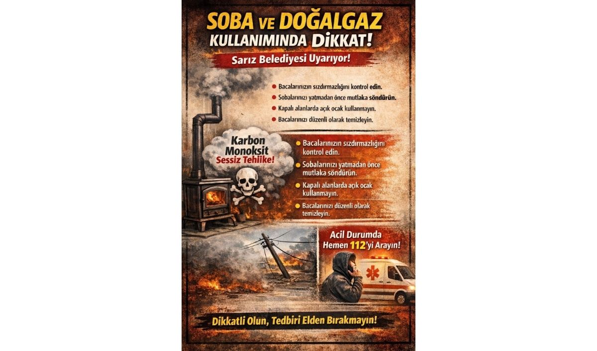 Sarız Belediyesi’nden Lodos Uyarısı! Zehirlenme Tehlikesine Dikkat (1)