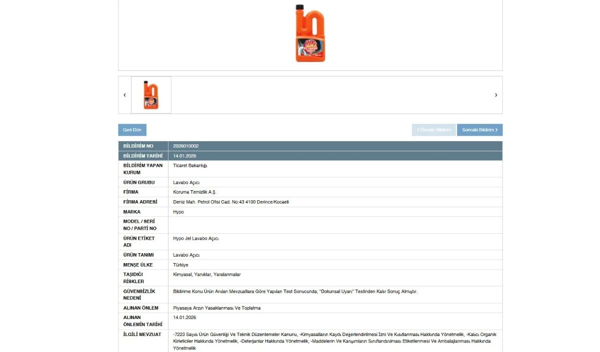 Ünlü Market Zincirlerinde Satılan Temizlik Ürünü Için Toplatma Kararı Çıktı. Ticaret Bakanlığı Riskleri Tek Tek Açıkladı. Piyasaya Arzı Yasaklanan Ürün Hangisi Detaylar Haberimizde. (2)