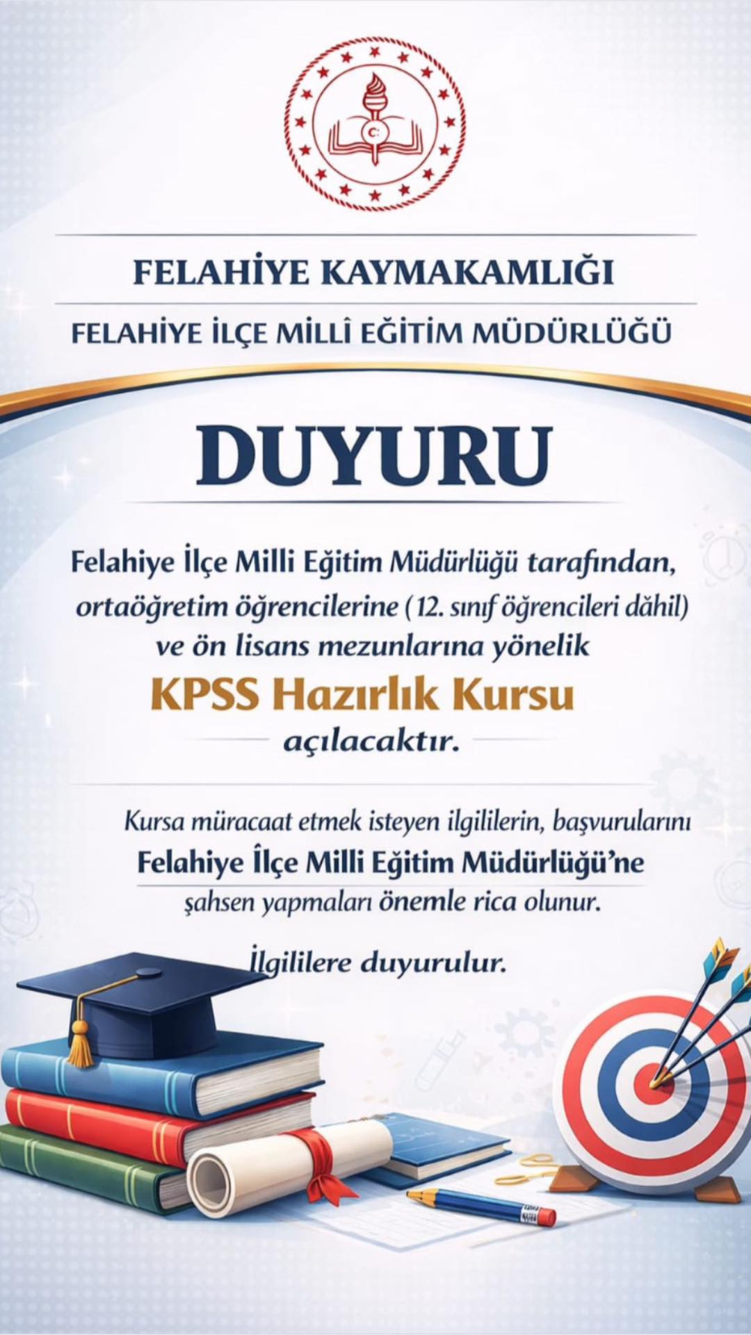 Kayseri Felahiye’de Kpss Kursu Açılıyor (2)