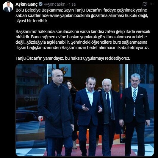 Kayseri Milletvekili Aşkın Genç’ten Tanju Özcan Tepkisi (1)