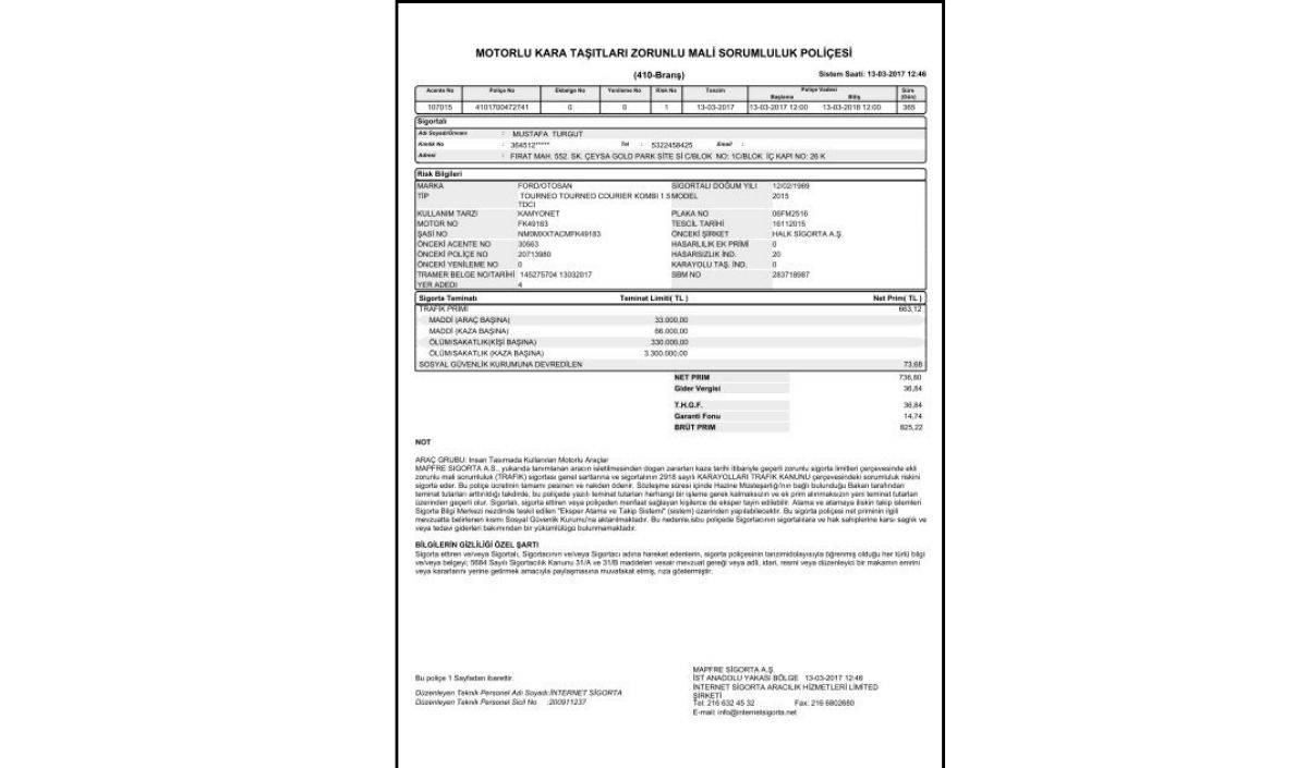 Kayseri'de Trafik Sigortası (1)