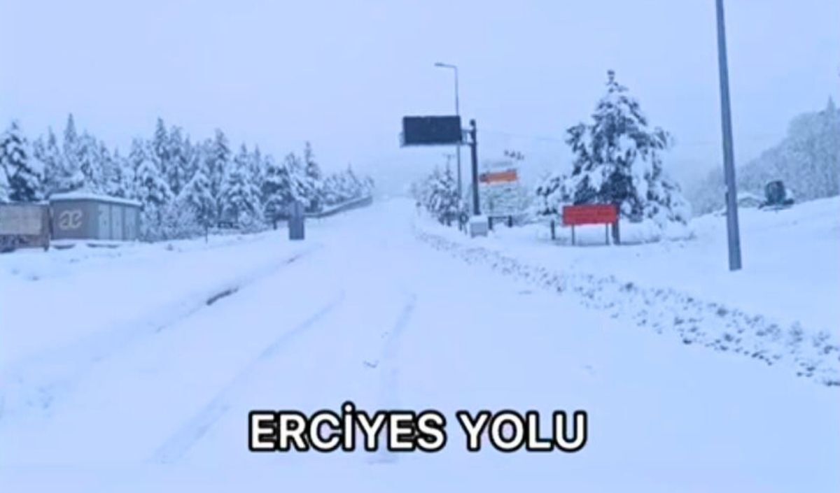 Erciyes yolu kapalı