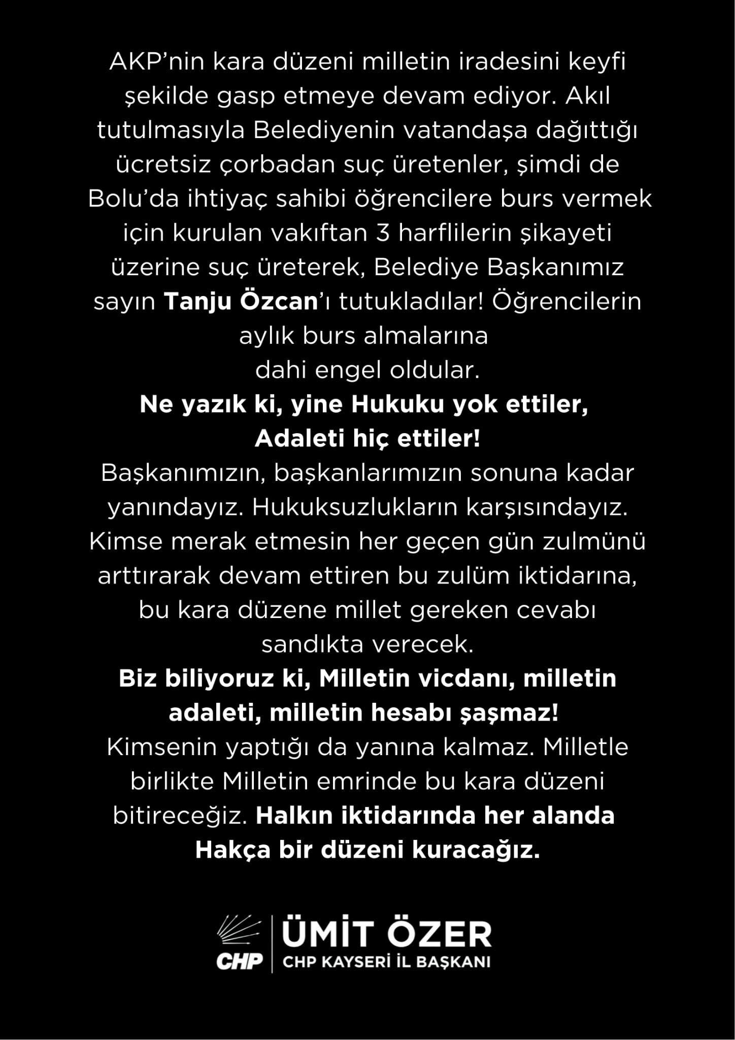 Kayseri Chp İl Başkanı Özer Hukuku Yok Ettile (2)